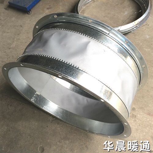 风机软连接挂胶帆布伸缩通风管防火耐高温帆布软连接耐高温方形