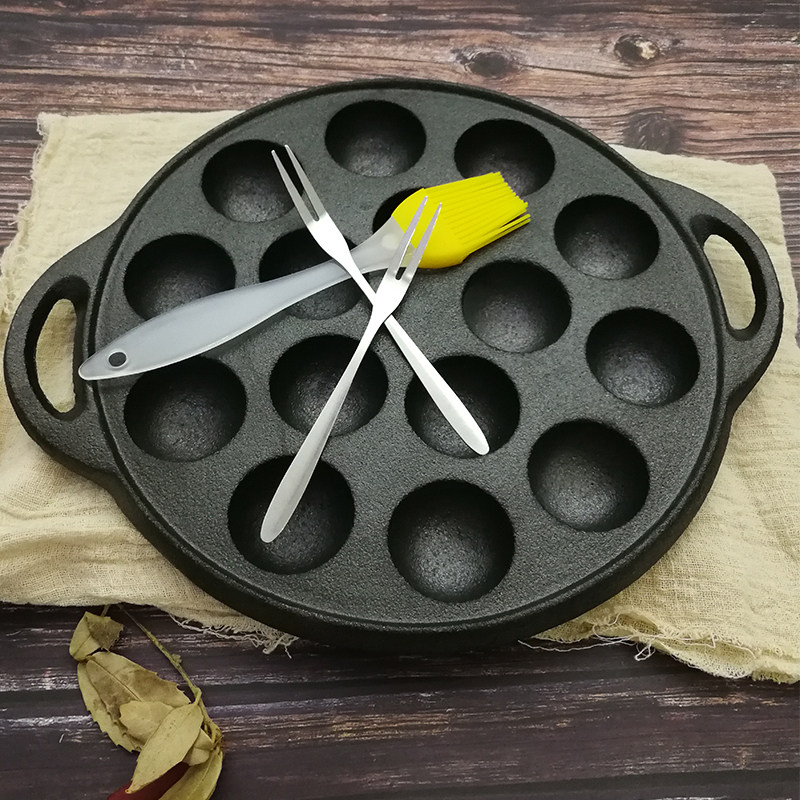 章鱼樱桃小丸子锅无涂层不粘烤盘电磁燃气炉用烤鹌鹑蛋虾扯蛋模具