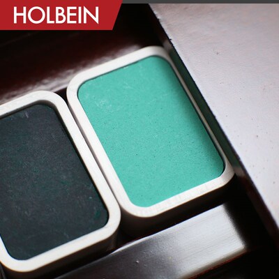Holbein荷尔拜因 新颜彩固体国画颜料14/28色 木盒套装