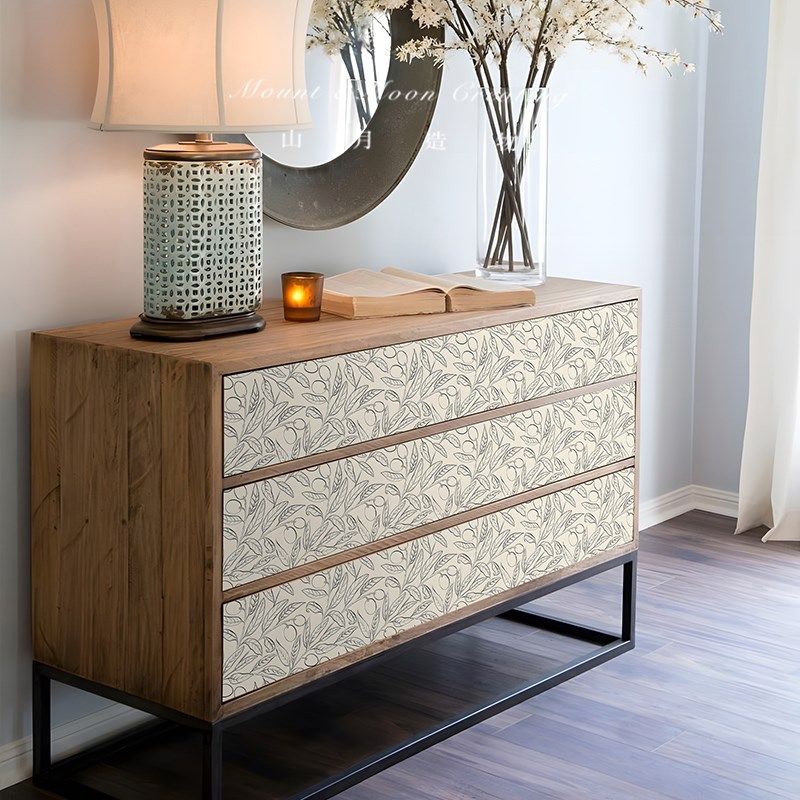 山月造物艺术翻新墙纸壁纸贴纸复古卧室pvc墙贴纸衣柜翻新贴自粘,家居饰品,软装墙贴,淘宝优惠券,粉丝福利购,淘宝优惠卷