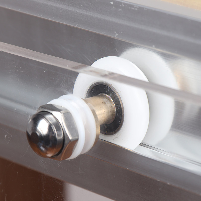 淋浴房移门滑轮老式滑轮圆弧形浴室玻璃轨道轮子滚轮五金配件套