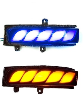 适六代凯美瑞05锐志07卡罗拉威驰rumion后视镜流水转向照地日行灯