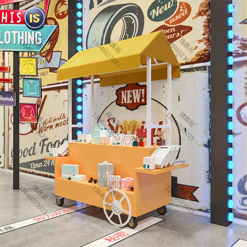 商场活动促销台展示架移动花车摆摊小推车摊位售货车超市试吃台