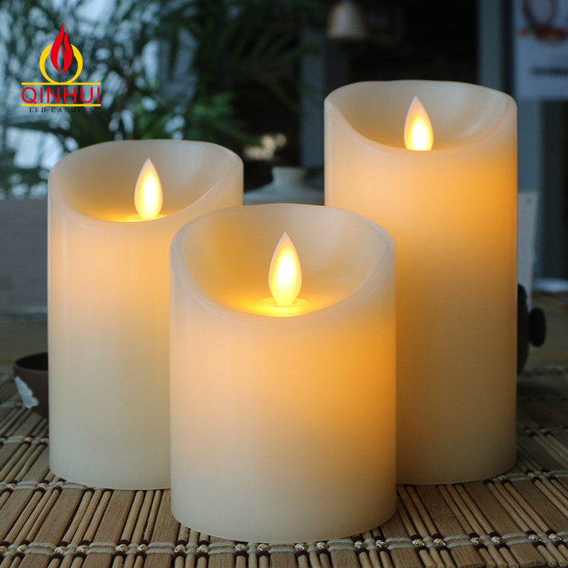led电子蜡烛灯 套装礼盒家居装饰婚庆遥控仿真石蜡进出口假蜡烛灯
