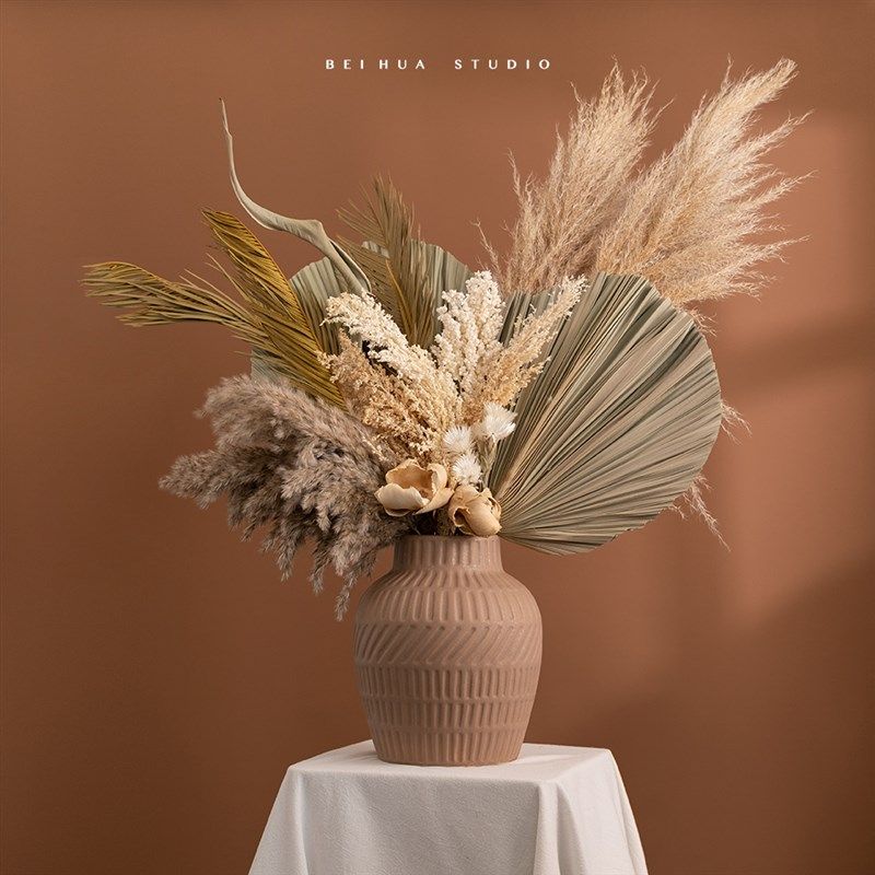 餐桌边柜干花陶瓷装饰品摆件花瓶插花花束花器桌面家居样板间套装,家居饰品,干花/花瓣/干花包/干树枝,淘宝优惠券,粉丝福利购,淘宝优惠卷