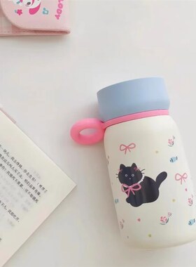 April 女生迷你咖啡随行杯316不锈钢防漏手提口袋杯办公室车载杯