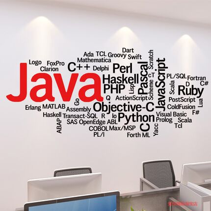 程序编程语言代码java教室办公室装饰墙贴互联网公司英文贴画贴纸