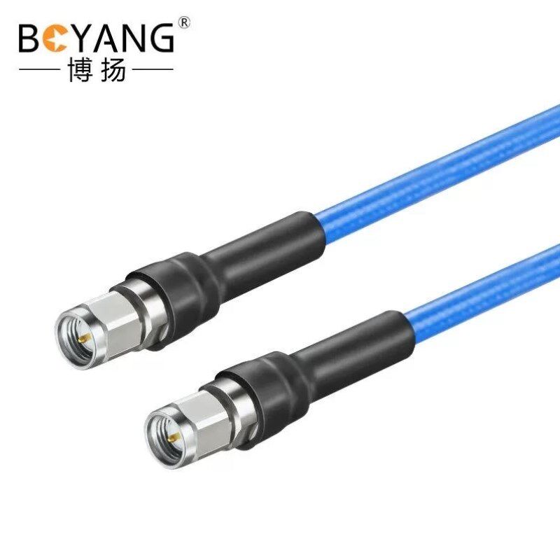 博扬SMA-SMA公18G稳幅稳相射频线50欧0.6米微波同轴电缆组件高频