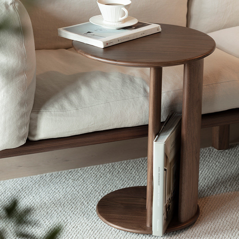 梵几浮月边几 可移动茶几实木小桌子玄关沙发边桌卧室床头柜边几