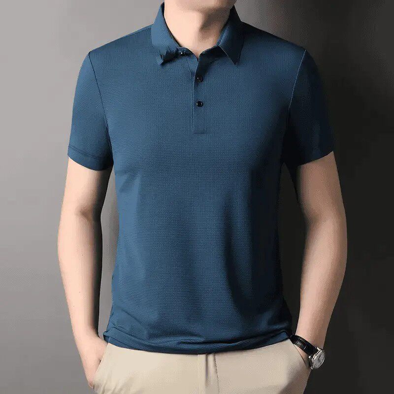 龙华格彦君服饰3夏季新翻领polo衫短袖T恤男商务休闲冰丝无痕上衣