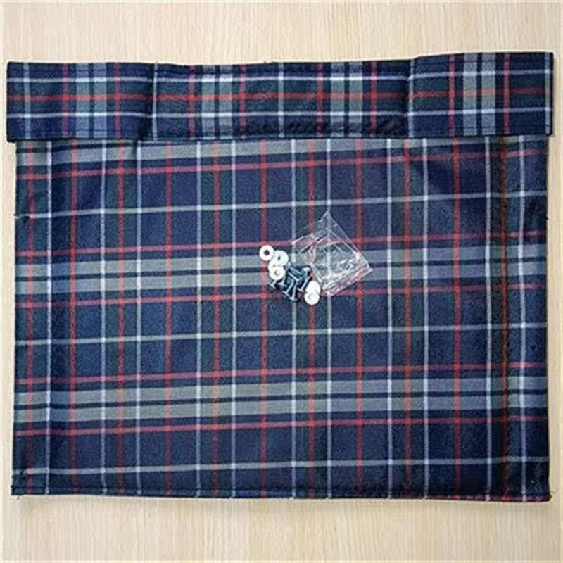 轮椅靠背配件轮椅车靠背垫坐垫透气耐磨加厚牛津布椅垫黑色蓝红格