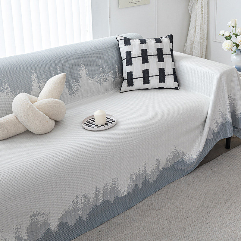 高级感沙发盖布夏季冰丝沙发巾2024年流行新款夏天凉席全盖沙发垫