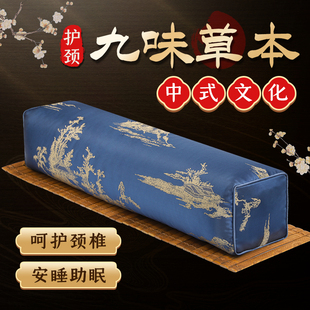 中式仿古枕头荞麦颈椎枕古代宫廷菊花助眠老式长方形护颈椎高枕头