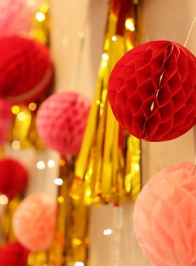 4inch 10cm Decorative Tissue Paper Lantern Flower Honeycomb