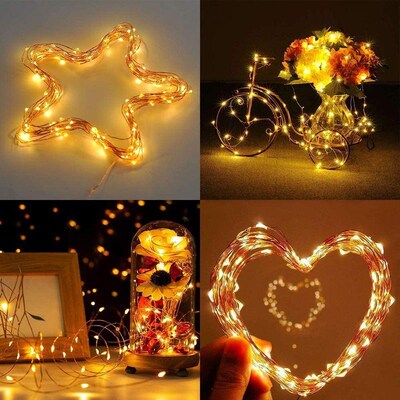 10/20M LED Fairy Lights Copper Wire USB Powered Christmas De