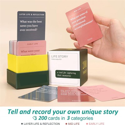 150Pc Life Story Interview Kit Family Conversation Cards toy