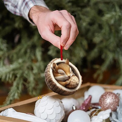 Animal Pattern 2d Acrylic Ornament For Christmas Tree Animal