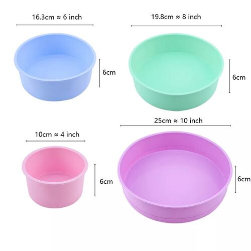 8inch Round Silicone Mould Baking Pan Cake Mold 硅胶蛋糕模具
