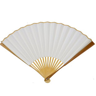 95寸1方 18方老玉竹折扇大茄头小骨翻轮苏工面文玩扇子老料扇骨