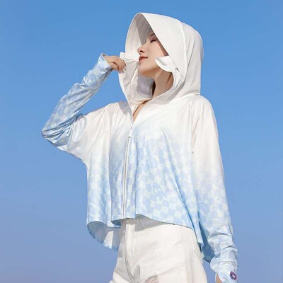 Ice Silk Sun Protection Clothing Womens Summer Thin Anti-ul