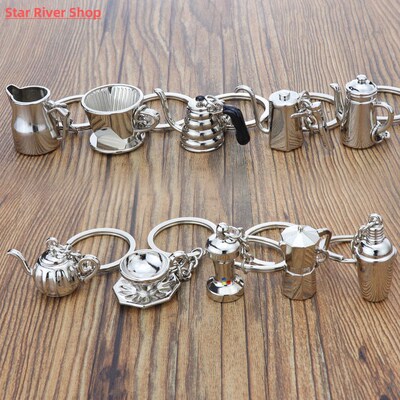 Alloy Coffee Portafilter Pendant Fashion Keychain Charm Coff