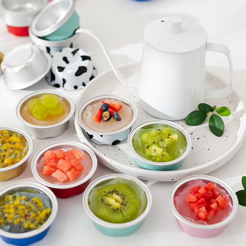 ml钵仔糕打包盒铝箔烘焙专用模具锡纸杯布丁出摊包装盒碗一次性