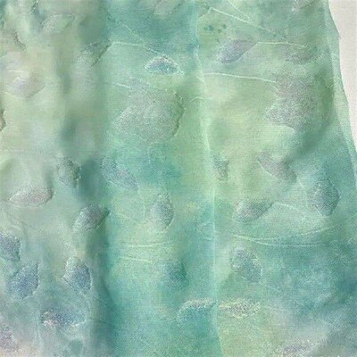100x145cm Chiffon Printed Fabrics Rose Colorful Jacquard