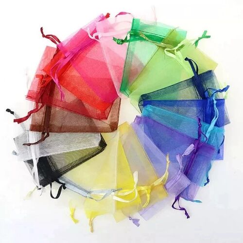 100Pcs Wedding Gift Pull Bag Organza Bag Jewelry Tulle Dra