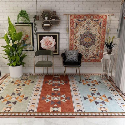 Turkish Persian ethnic style carpet printing living door mat