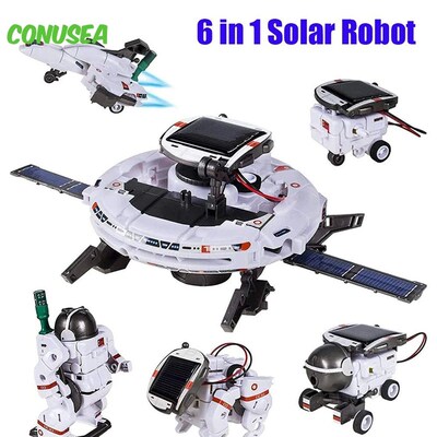 Creative 6 In 1 Solar Robot Car Space Ship Toys Technology S