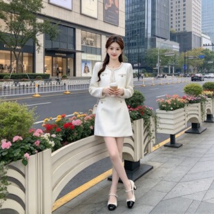 高品质一整套时尚名媛外套连衣裙高级感两件套小香风套装春装搭配