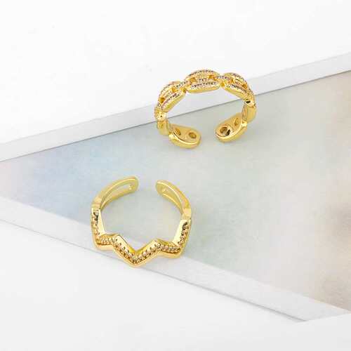 Fashion chain ring female simple temperament full diamond ge