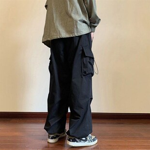 Cargo Pants Men Streetwear Hip Hop Pants Elastic Waist Harem