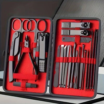 7-24pcs Professional Nail Clippers Kit -?Deluxe Manicure an