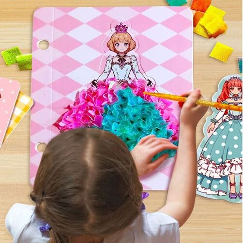 Girls DIY Craft Toys Simulation Dress Up Set Princess Handma