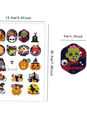 Halloween gift seal stickers with cartoon decorations skulls