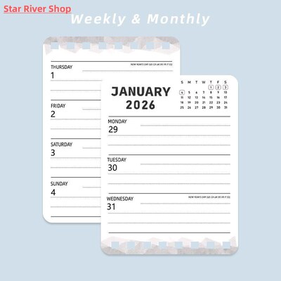 Daily Planner 2026 Coil Notebook A7 Pocket Size Workbook