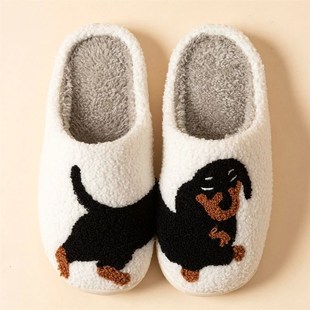 Cartoon Cute and Interesting Dachshund Dog Women Slippers In