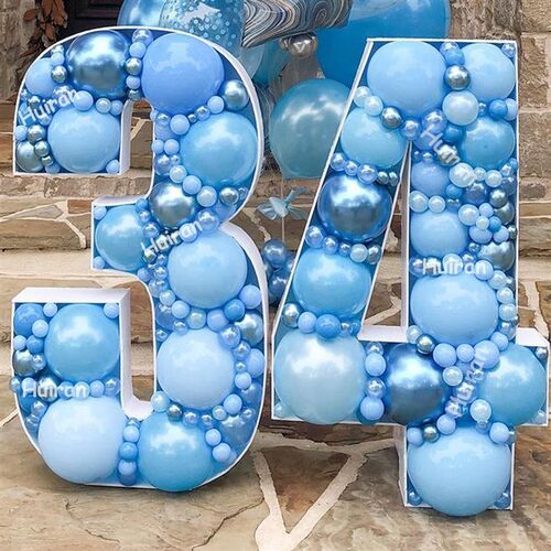 73/93cm Giant Birthday Figure Balloon Filling Box 1 one year