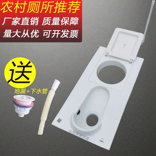 粪尿分集蹲便器厕所改造免水冲干湿分离旱厕陶瓷蹲坑式带盖板防臭