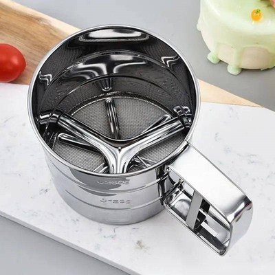 1pc Stainless Steel Flour Sifter For Baking, Powder Sugar Sh