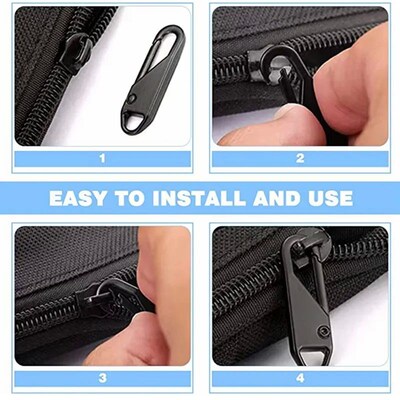 10 Pcs Zipper Slider Puller Instant Zipper Repair Bag Replac