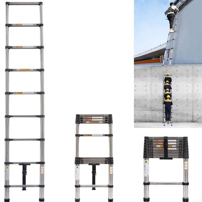 8.5FT/2.6M Multi-Purpose Folding Telescopic Ladder for Decor