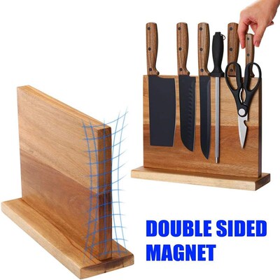 Magnetic Knife Block Holder Rack Home Kitchen Storage Stand