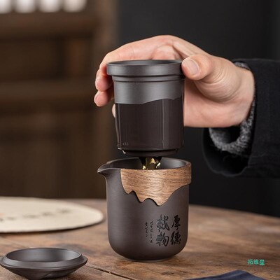 Travel Tea Set Purple Sand One Pot Six Cup Set一壶六杯套装