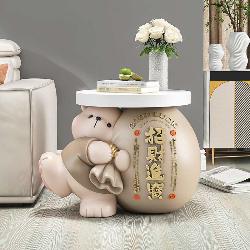 招财熊客厅大型落地摆件电视柜茶几沙发边几家居饰品乔迁新居礼品,家居饰品,装饰摆件,淘宝优惠券,粉丝福利购,淘宝优惠卷