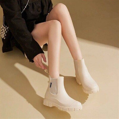Womens Waterproof Boots New Style Elastic Mouth Ankle