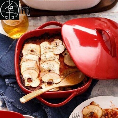 Baking bowl double ears cheese casserole baking dish with