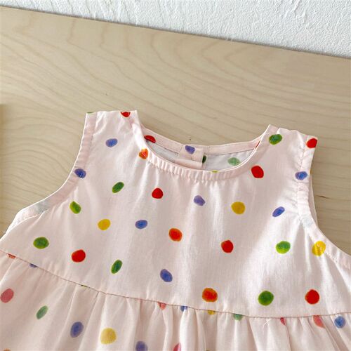adorable polka dot set for girls sleeveless baby blouse 2pie