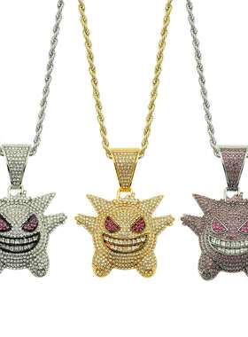 Childhood memories diamond inlaid hip-hop pendant three-dime